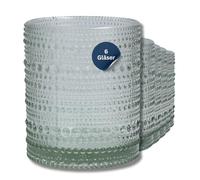 Fortessa JUPITER - Vaso universal, color verde salvia 42. Caja 6 unidades | Vasos de agua universales de estilo vintage, también se pueden utilizar como portavelas, aptos para lavavajillas