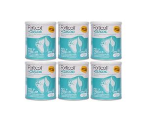 FORTICOLL Colágeno Bioactivo, Complemento Alimenticio, Sin Gluten, Sin Lactosa, Piel y Cabello Regenerador de Tejidos, 270 Gramos, Pack 6 Unidades