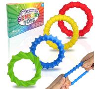 Fortivae Juguetes Sensoriales Autismo, 4 Pcs Fidget Toys, Juguetes Antiestrés Pulsera Niño, Regalos para Niños con Autismo para Niños Mayores de 3 Años y Adultos