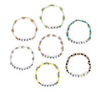Fortivae Pulseras Kpop Merch, 7 Pcs Pulseras Inspiradas en La Amistad, Accesorios para Conciertos, Artículos para Chicas Fans del Pop Coreano, Regalos para Fans de Eyekons y Kpop