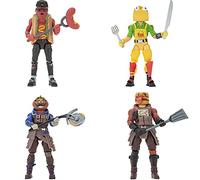Fortnite FNT0813 Modo de escuadrón Tomatotown Legends Paquete de 4 Piezas, Serie 6, Incluyendo Armas, Herramientas de Cosecha, Materiales de construcción, Soportes y más, Multi