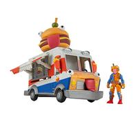 Fortnite FNT1059 Durrr Burger Food Truck Truck-Vehículo característico de 9 Pulgadas con Figura articulada de Carne de Res de 2.5 Pulgadas