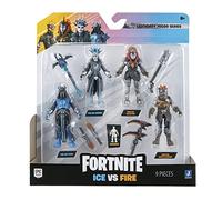 Fortnite FNT1120 Micro Squad-Four Figuras articuladas de 2.5 Pulgadas con Herramientas de Cosecha, Multi