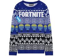 Fortnite Jersey Navideño Niño Videojuegos, Suéter de Navidad Infantil con Diseño Divertido, Regalo Original para Niños (11-12 Años, Azul)