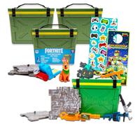 Fortnite Juego de recuerdos de fiesta de caja ciega, paquete con 3 juguetes misteriosos de caja de batalla de botín más calcomanías | Figuras de FORTNITE para niños