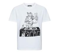 FORTNITE | Juguetes y jugadores | DJ Alpaca | Blanco | Manga corta | Unisex Niños | Crew | Camiseta de algodón para juegos Tallas 10-16 años, blanco, 13-14 años