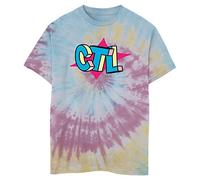 FORTNITE Kids' CTL Logo Boys Short Sleeve Tee Shirt, Blue/Pink/Light Yellow, Large