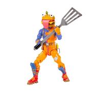 Fortnite Legendary Beef Boss - Figura articulada de 6 Pulgadas con Herramienta de Cosecha, Brillo Trasero y código para artículo Virtual Adicional