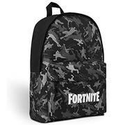 Fortnite - Mochila escolar, mochila escolar, mochila escolar, mochilas y estuches, accesorio oficial, Gris Camo, XL