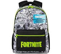 Fortnite Mochilas Infantil Bolsa Mochila Escolar Niño y Adolescente Mochila para Viaje Deporte con Cintas Ajustables Regalos para Gamers (Negro AOP)