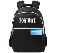 Fortnite Mochila Infantil Mochila Escolar Niño y Adolescente Mochilas de Viaje con 3 Compartimentos Cintas Ajustables Regalos para Gamers (Negro, 40x29x15.5cm)