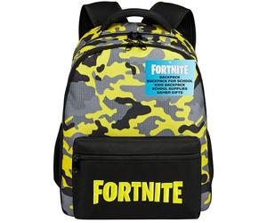 Fortnite Mochilas Infantil Bolsa Mochila Escolar Niño y Adolescente Mochila para Viaje Deporte con Cintas Ajustables Regalos para Gamers (Amarillo)