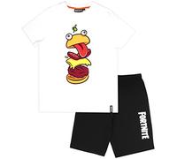 Fortnite - Pijama Short para Niño con Motivo Durr Burger Beef Boss - 100% Algodón - Mercancía Oficial 16 Años