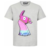 Fortnite - Pinata Llama - Camiseta juvenil con diseño de videojuegos - Camiseta de manga corta de algodón azul unisex para edades de 6 a 14 años, gris, 11-12 años