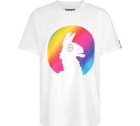 Fortnite Rainbow Llama Gaming Design - Camiseta juvenil de manga corta de algodón, color blanco, unisex, de 9 a 16 años, blanco, 13-14 años