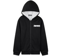 Fortnite Sudadera Cremallera para Niño y Chico con Bolsillos Tipo Canguro, 7-16 Años, Forro Sherpa Chaqueta con Capucha (7-8 Años, Nero)