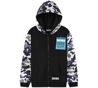Fortnite Sudadera Niño Adolescentes Sudaderas con Cremallera Chaquetas Juveniles con Capucha Cálida y Cómoda Ideas Regalo (13-14 Años, Negro/Camuflaje)