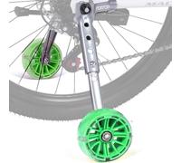 FORTOP - Ruedas estabilizadoras para bicicleta infantil - Kit de ruedas traseras reforzadas para bicicletas de 16 a 22 pulgadas - Compatible con velocidad variable - Niña y Niño (Verde)