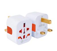 FORTRAVEL - Adaptador de enchufe universal a Reino Unido, adaptador de enchufe universal de viaje de Singapur, adaptador de enchufe de Hong Kong, adaptador de viaje de Bahrein, convertidor de enchufe