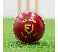 FORTRESS Bolas DE Cricket Club Crown [Rojo/Blanco/Rosa] - Disponible EN Paquetes DE 1, 6 O 24. (Hombres Paquete de 1, Rojo)