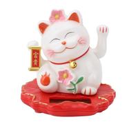 Fortuna Solar Afortunado Gato Gato Brazo con energía Solar Feng Shui Riqueza Felicidad para el Tablero de automóviles de la Oficina en casa Material abdsps 3.1x3.0x3.0in (2312a)