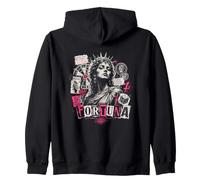 Fortuna tee Diosa De La Suerte Alea Sic Itur Ad Astra Sudadera con Capucha