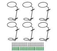 FortunateSweet Elegante y seguro juego de 6 soportes para botellas de vino, organizadores perfectos para uso doméstico (hacia abajo)