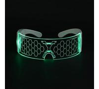 FortunateSweet Emocionantes gafas LED acrílicas diseñadas para entusiastas del cyberpunk que hacen una declaración en cualquier evento (FG14)