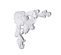 FortunateSweet Flor decorativa de esquina de 18 cm de poliuretano para decoración de interiores del hogar, moldura de estilo europeo, color blanco, par (18 x 4 piezas)