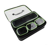 FortunateSweet Juego de 5 bolsas de pesca de EVA, caja de almacenamiento para aparejos, impermeable, contenedor de señuelos para carpa, mar, agua dulce, organización de equipo de pesca, color negro