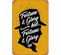 Fortune and glory, kid... fortune and glory. - Indiana Jones Art by Kelly Design Company Metal Print Metal Tin Sign Vintage 8 x 12 pulgadas