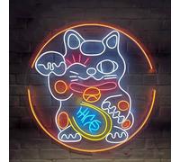 Fortune Cat led señales de neón luz luminosidad regulable pescado tiburón serpiente gato perro señal iluminar para dormitorio tienda club café hombre cueva bar fiesta para decoración de pared con USB