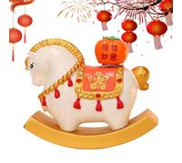 Fortune Pony Sculpture - 7.3 x 3.5 x 6 cm Polymer Mini Figure, Vibrant Mascot Model | Artistic Holiday Charm, Cultural Showcase Piece for Bedside Party Ceremony Bookshelf Studios Vehicles Residences