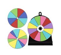 Fortune Spinner - Three-Piece Set, Dry Erase Board Finish, Twelve Choice Segment Layout, Support Feature, Smooth Balanced Spin Action Interactive Display Tool | Party Promotion Teaching