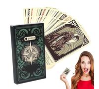 Fortune Telling Tarot, Metaphor Playing Cards, 4.13x2.44x0.59 Inches Lightweight 78-Card Divination Deck for Adults and Beginners, Fun Learning Accessories,Party Favors