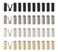 FortuneGlobe 40 unidades. Puntas de cordón de metal, 4 colores, puntas de cordón de metal, puntas de cordón para bricolaje para reemplazar los cordones de reparación