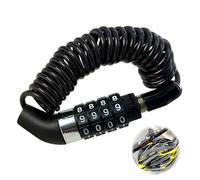 FortuneGlobe - Cable antirrobo para bicicleta, casco antirrobo, combinación extralarga, 150 cm, aleación de zinc y ABS, código numérico de 4 dígitos, ideal para casco de moto bicicleta