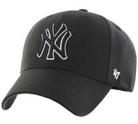 Forty Seven 47 Brand New York Yankees Black White MVP Curved Visor Snapback Cap