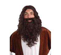 Forum Biblical Wig and Beard Set, Brown, One Size