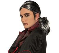 Forum- Gothic Prince Wig Peluca gótica, Color negro/blanco, talla única (X83084)