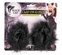 Forum Novelties 78369 de Clip Gato Orejas, Talla única, Color Negro