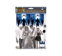 Forum Novelties - Accesorios para disfraz, paquete de accesorios para cabina de fotos de fiesta, telón de fondo de zombi, unisex-adultos, talla única