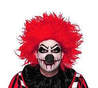 Forum Novelties Evil Clown Adult Costume Wig Halloween Accessory Spiked Fiery Red Messy Hair