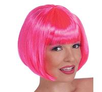 Forum Novelties Neon Pink Sassy Bob Adult Costume Wig with Bangs One Size