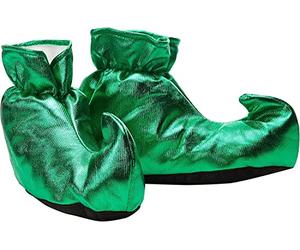 Forum Novelties, Zapatillas de gamuza de Deluxe disfraz Elfo Mujer, color Dorado, talla Unica