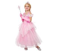 Rubie's Disfraz Pink Princess para niña - Vestido rosa con organza, tiara y guantes