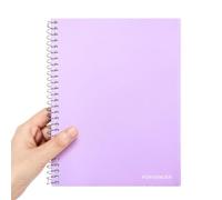 Forvencer Small Notebook, 6" x 9.5" Spiral Notebook College Ruled, 1 Subject, Perforated Pages, Sturdy Pocket Divider, 80 Sheets, Fights Ink Bleed, Water Resistant Cover, School Supplies