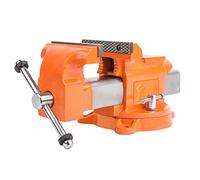 Forward Tornillo de banco 30404 hierro dúctil 4 pulgadas, base giratoria 360° y barra guía acero