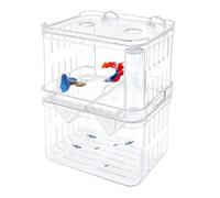 FORYNXHWIN Caja de cría de peces de acuario, separador de peces de bebé de plástico transparente para tanque - Caja de aislamiento de incubadora para camarones, Betta, Guppy, Platy, peces agresivos (M