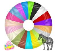 FORYNXHWIN Filamento PLA 1.75 mm, 20 Colores, Filamento PLA para Pluma de 3D Pen, Filamento Total 100 M Filamento para Impresoras 3D Pen para Los Bolígrafos de Impresión 3D de Alta Temperatura